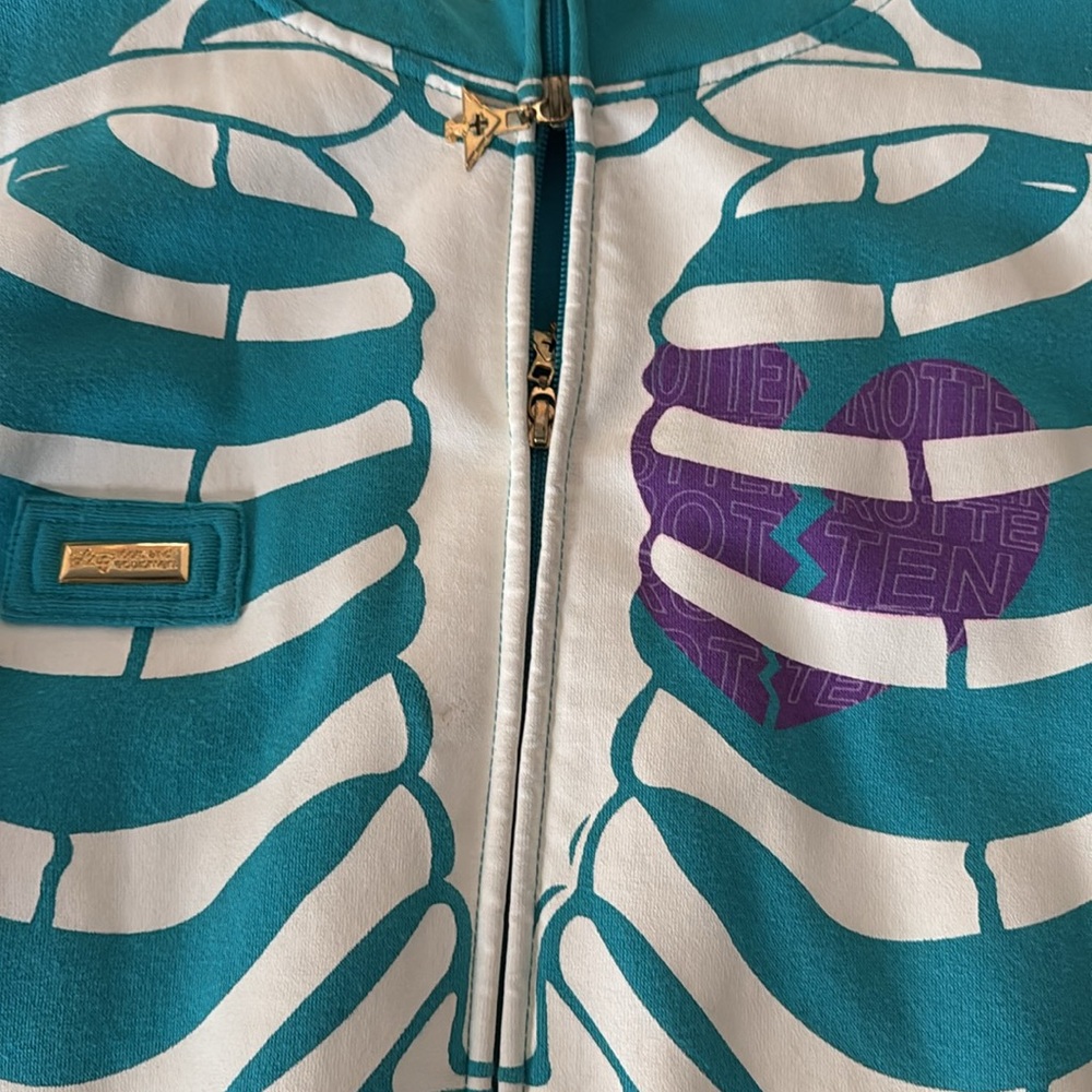 LRG Glow in the Dark Dead Serious Skeleton Zip Hoodie Large - Picture 2 of 12